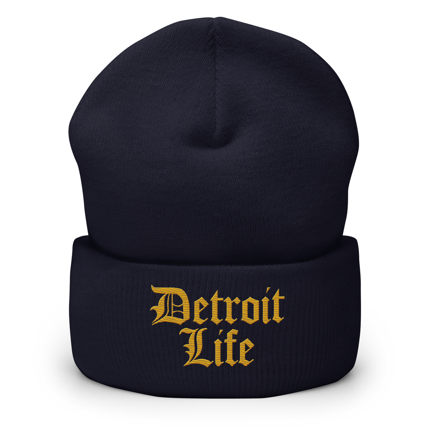 'Detroit Life' Cuffed Beanie | Gold