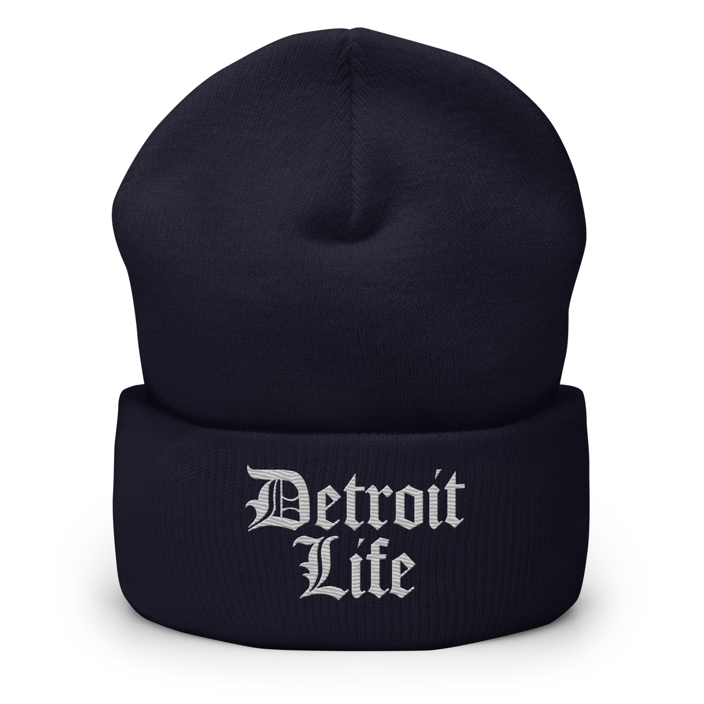 'Detroit Life' Cuffed Beanie | Platinum