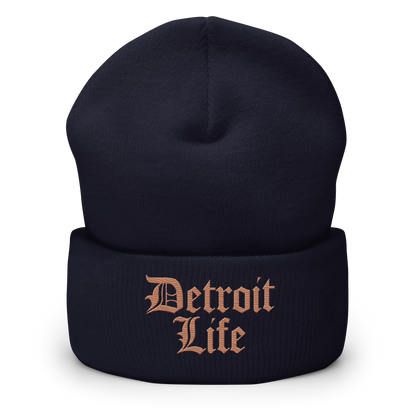 'Detroit Life' Cuffed Beanie | Copper