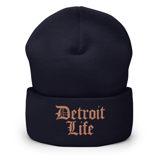 'Detroit Life' Cuffed Beanie | Copper