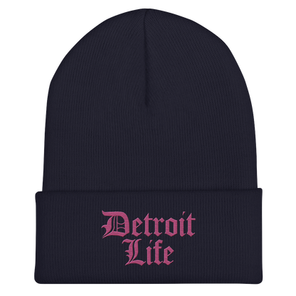 'Detroit Life' Cuffed Beanie | Apple Blossom Pink