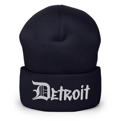 'Detroit' Cuffed Beanie (OED Tag Font)