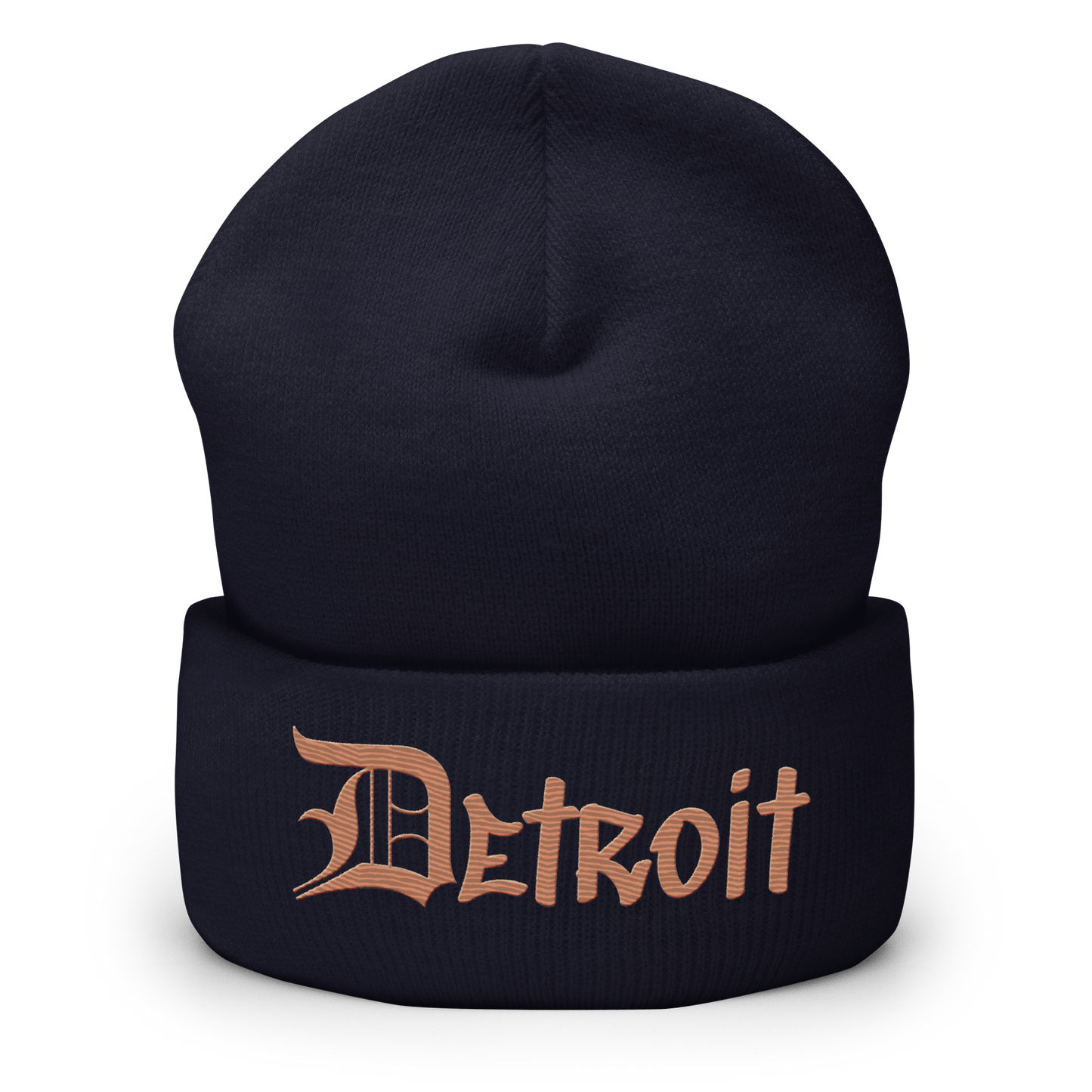 'Detroit' Cuffed Beanie (OED Tag Font) | Copper