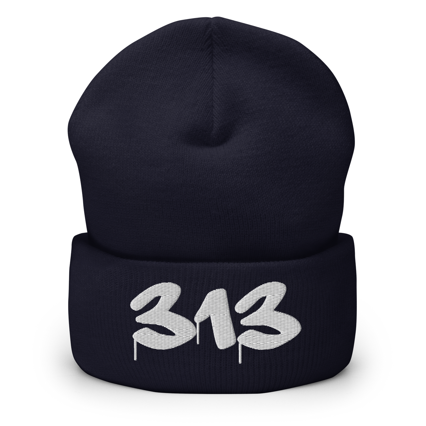 Detroit '313' Cuffed Beanie (Tag Font)