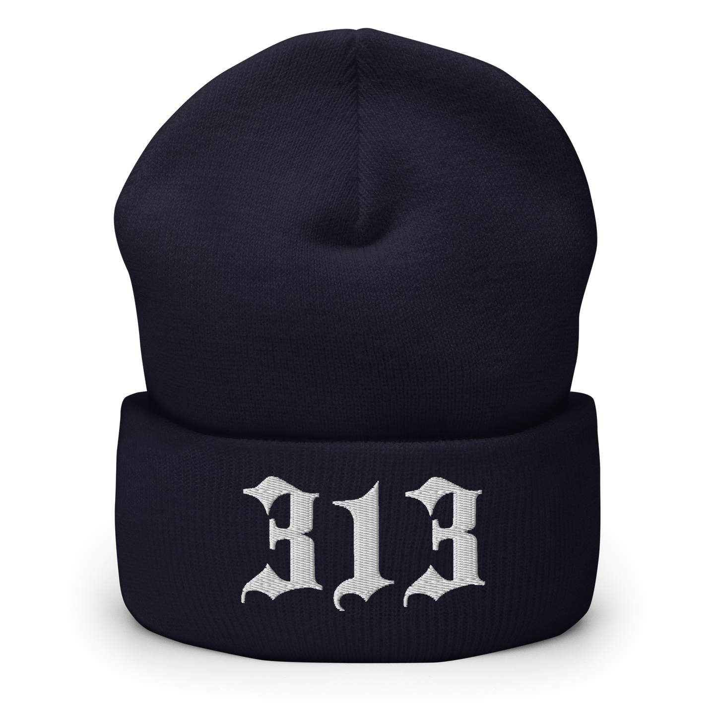 Detroit '313' Cuffed Beanie (Old English Font)