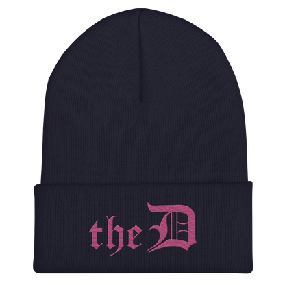 Detroit 'The D' Cuffed Beanie | Apple Blossom Pink