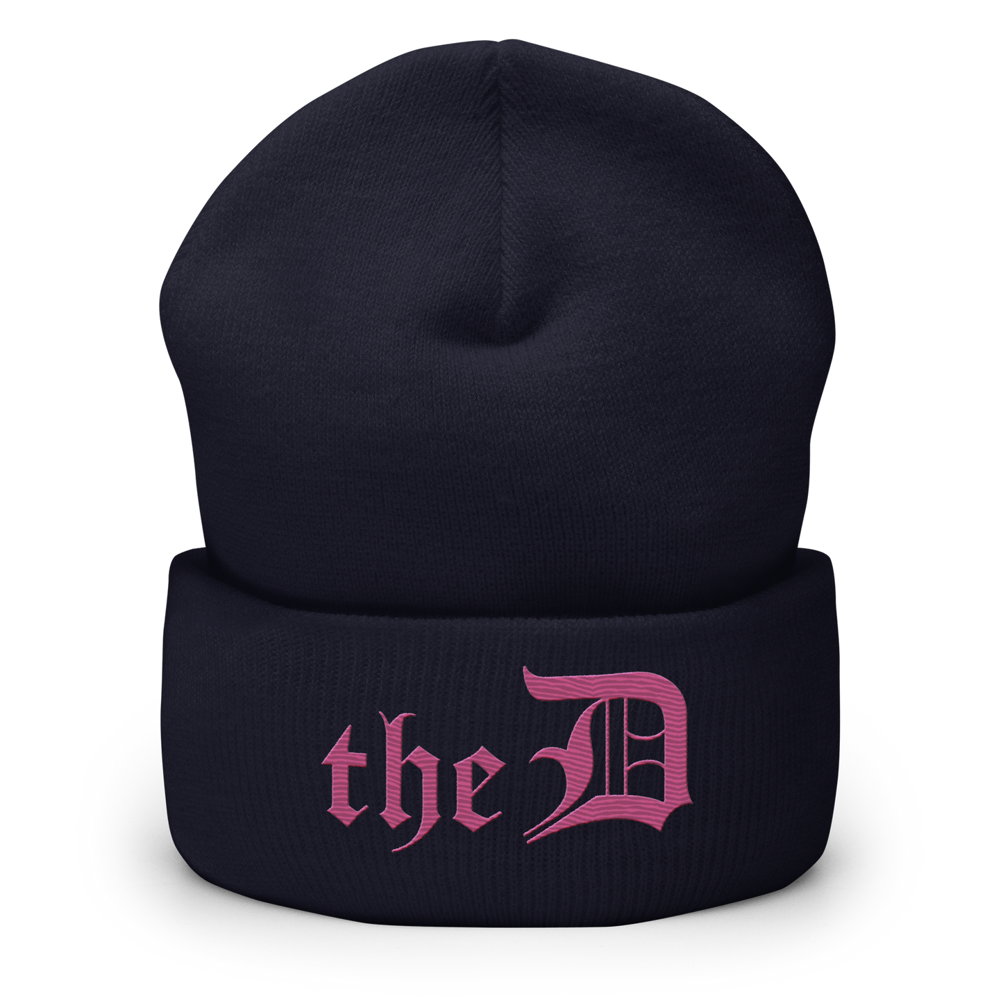 Detroit 'The D' Cuffed Beanie | Apple Blossom Pink