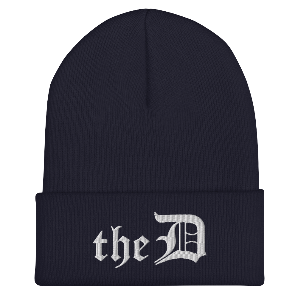 Detroit 'The D' Cuffed Beanie