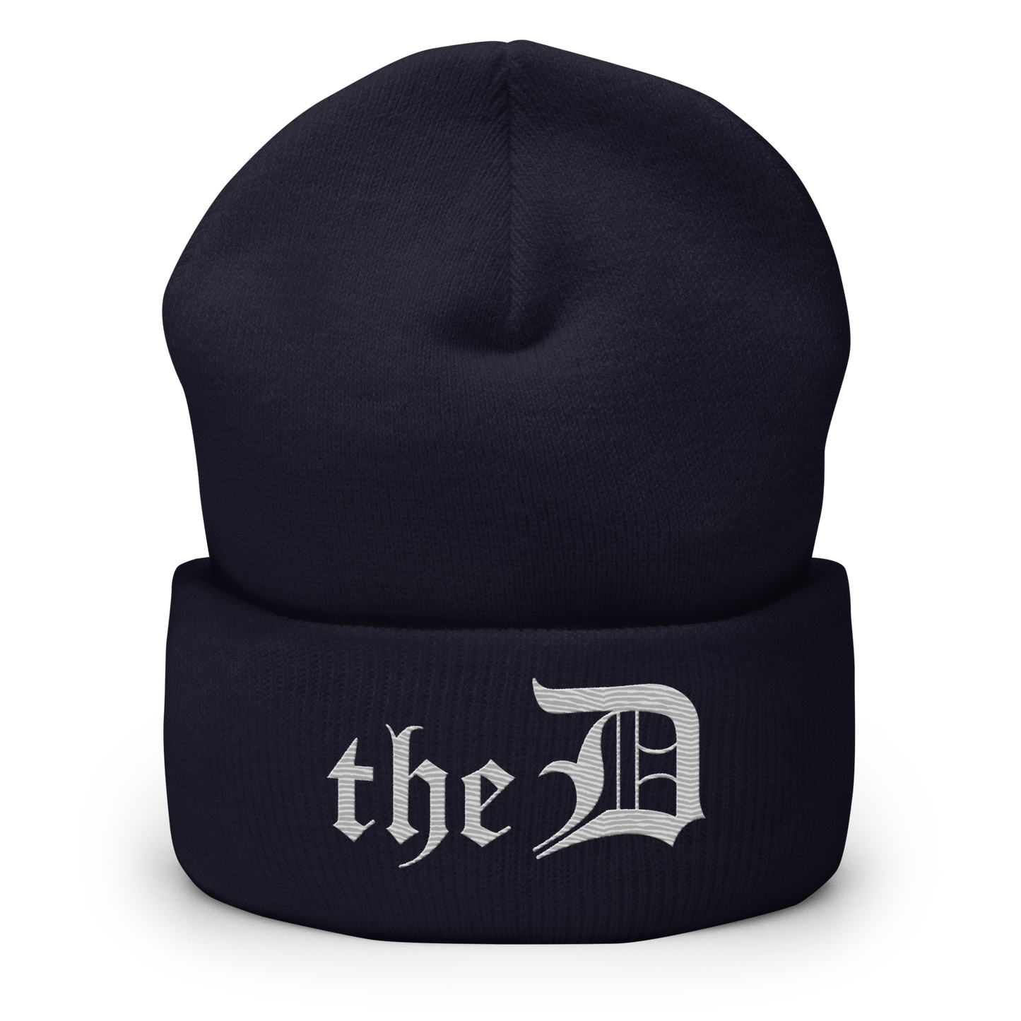 Detroit 'The D' Cuffed Beanie | Platinum