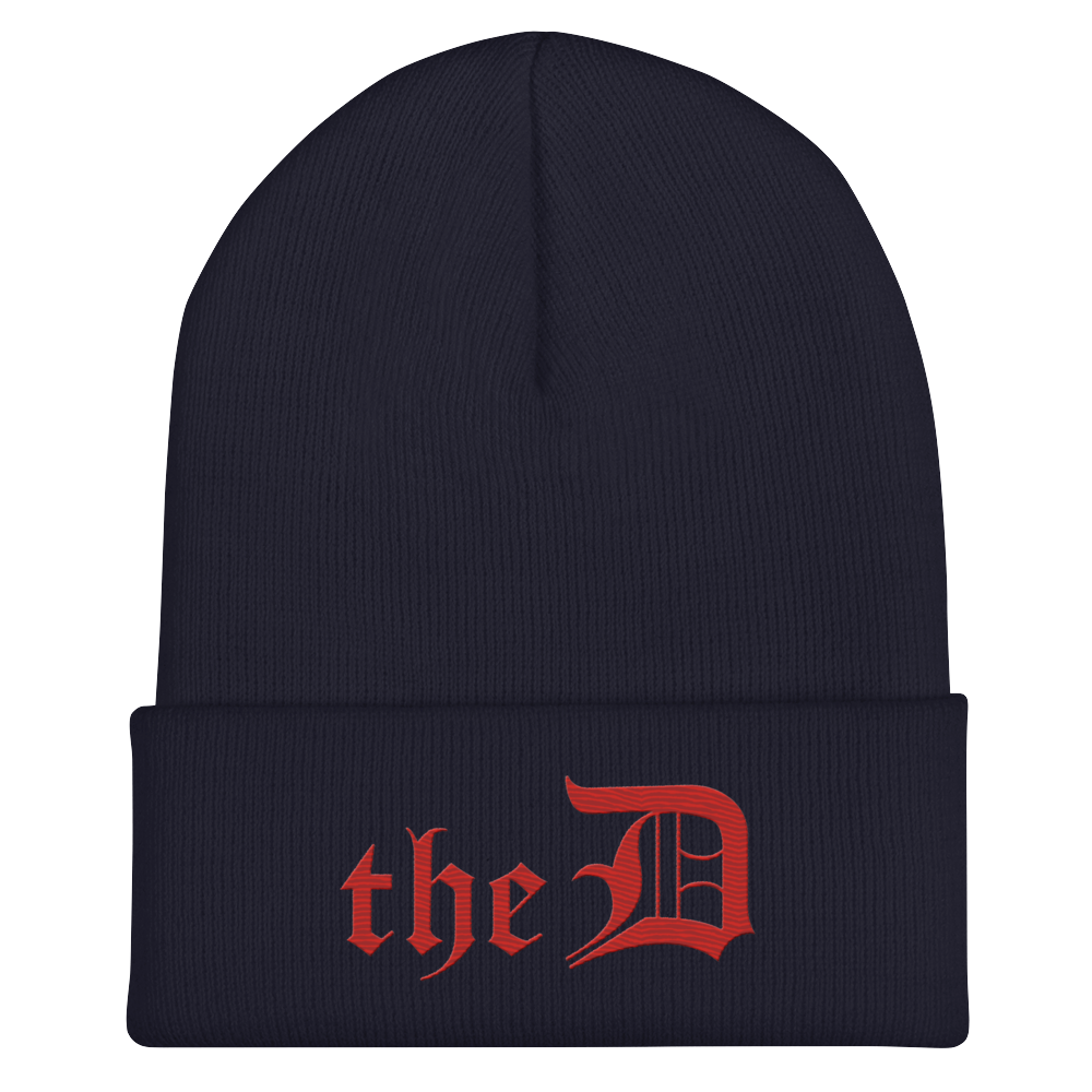 Detroit 'The D' Cuffed Beanie | Aliform Red