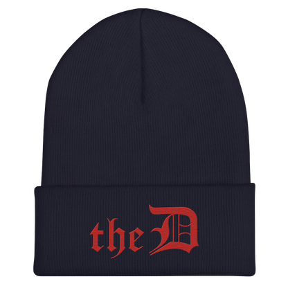 Detroit 'The D' Cuffed Beanie | Aliform Red