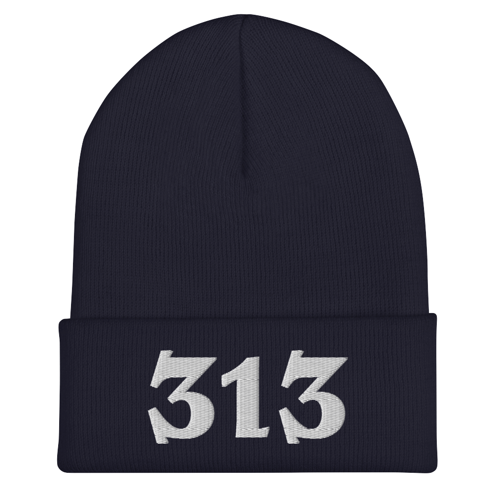 Detroit '313' Cuffed Beanie (Angry Font)