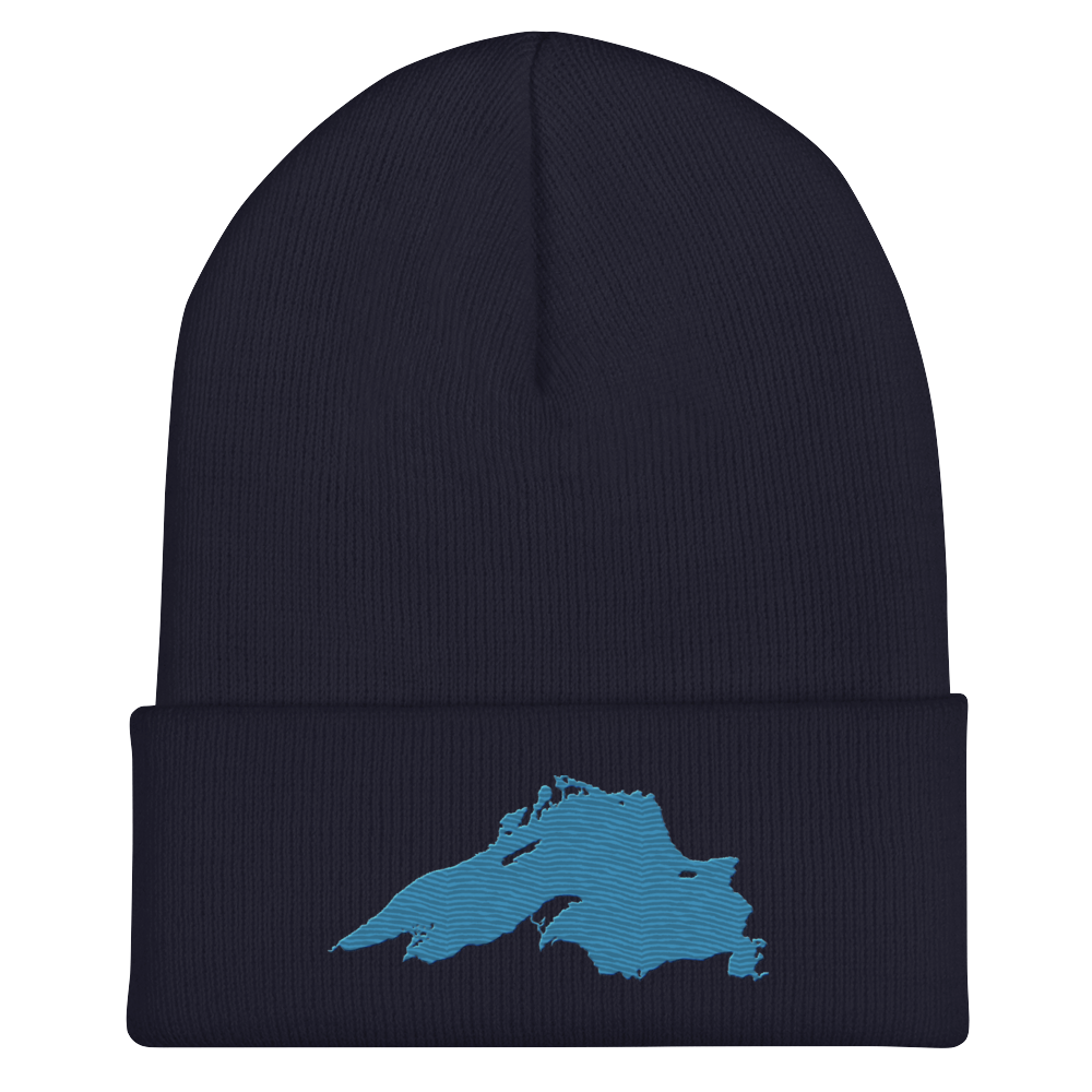 Lake Superior Cuffed Beanie | Traverse Blue