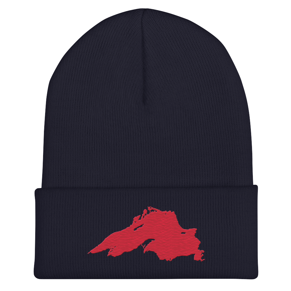 Lake Superior Cuffed Beanie | Lighthouse Red