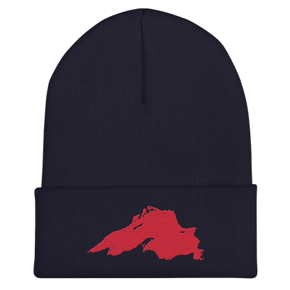 Lake Superior Cuffed Beanie | Lighthouse Red