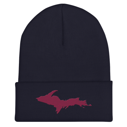 Upper Peninsula Cuffed Beanie | Ruby Red