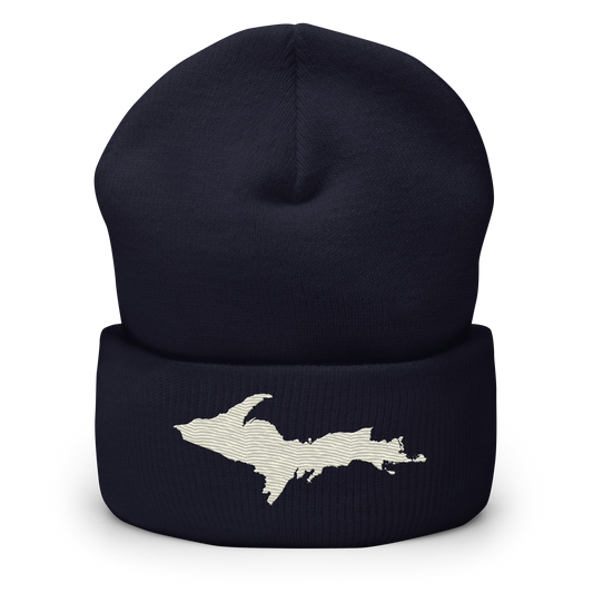 Upper Peninsula Cuffed Beanie | Ivory White