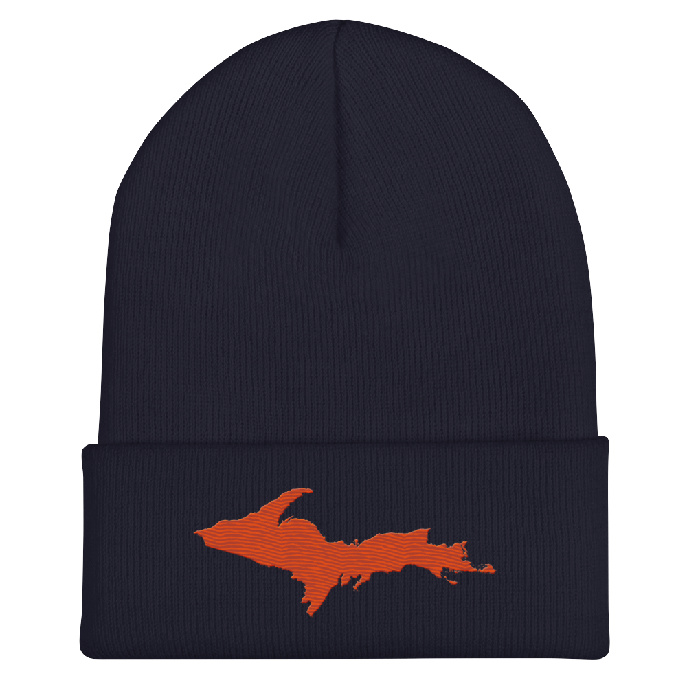 Upper Peninsula Cuffed Beanie | Maple Leaf Orange