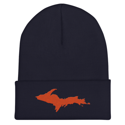 Upper Peninsula Cuffed Beanie | Maple Leaf Orange