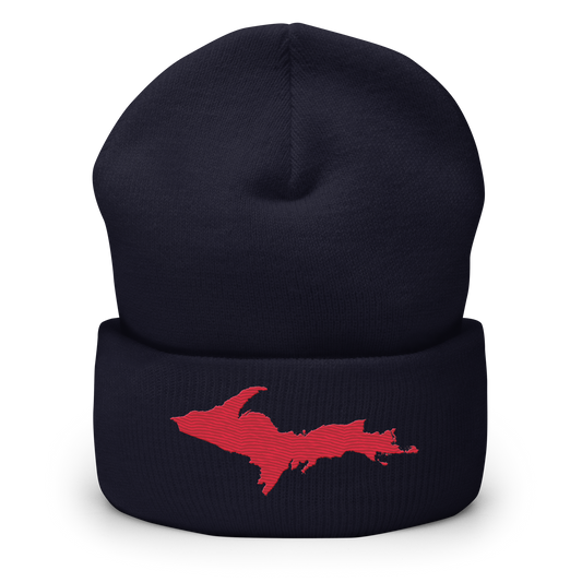 Upper Peninsula Cuffed Beanie | Lighthouse Red