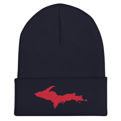 Upper Peninsula Cuffed Beanie | Lighthouse Red