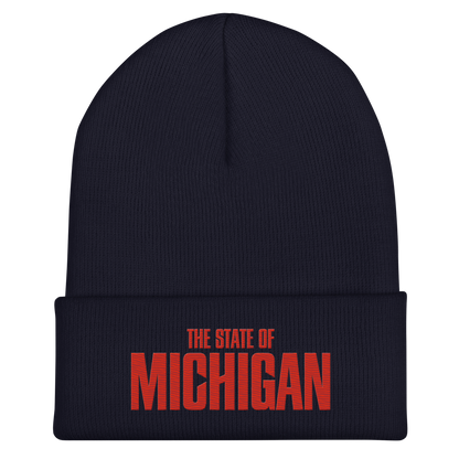 'Michigan' Cuffed Beanie | Flying Superhero Parody