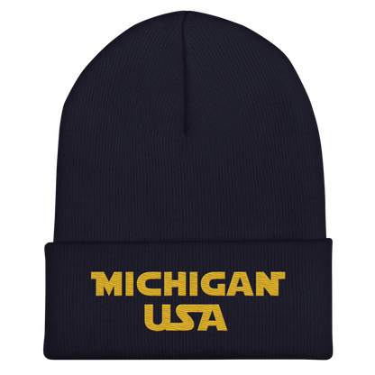 'Michigan USA' Cuffed Beanie | Epic Sci-Fi Parody