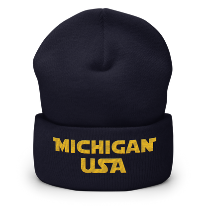 'Michigan USA' Cuffed Beanie | Epic Sci-Fi Parody