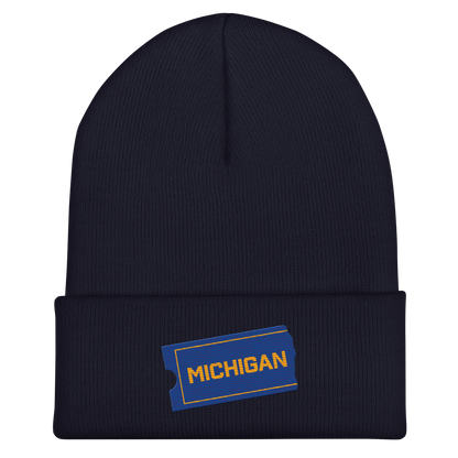 'Michigan' Cuffed Beanie | Video Rental Parody