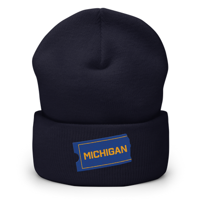 'Michigan' Cuffed Beanie | Video Rental Parody