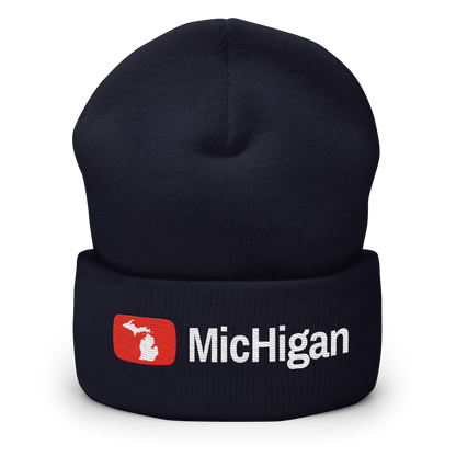 'Michigan' Cuffed Beanie | Video Sharing Parody