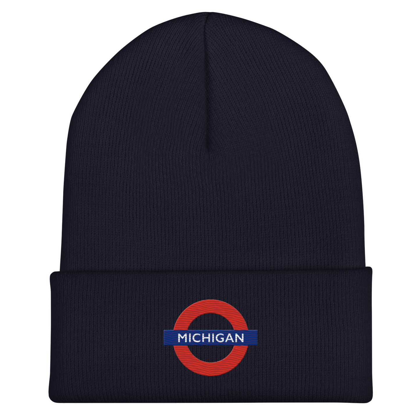 'Michigan' Cuffed Beanie | London Tube Parody