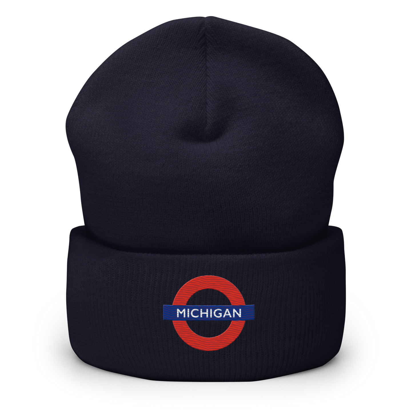 'Michigan' Cuffed Beanie | London Tube Parody