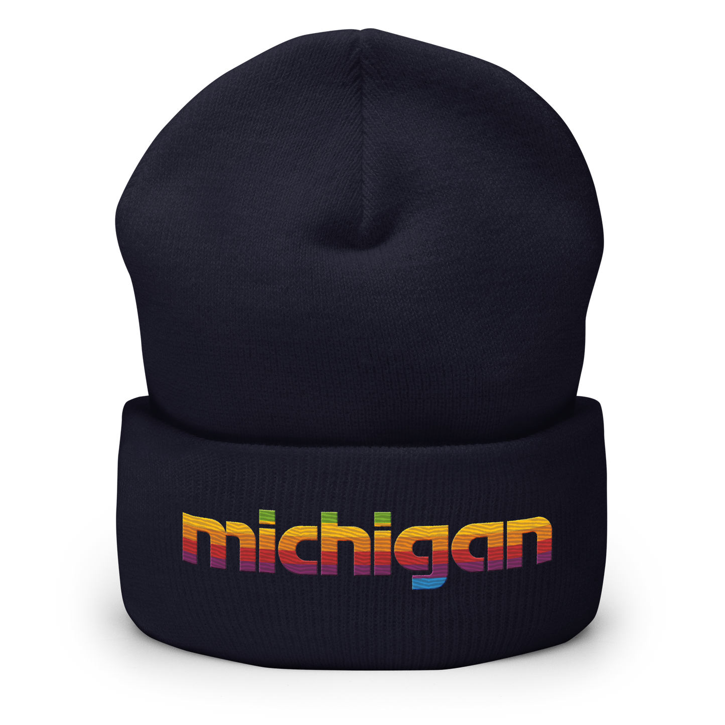 'Michigan' Cuffed Beanie | 80s Pomaceous Tech Parody