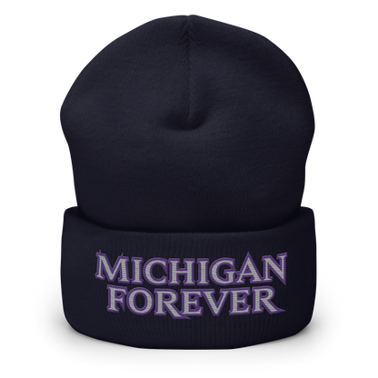 'Michigan Forever' Cuffed Beanie | African Cat Parody