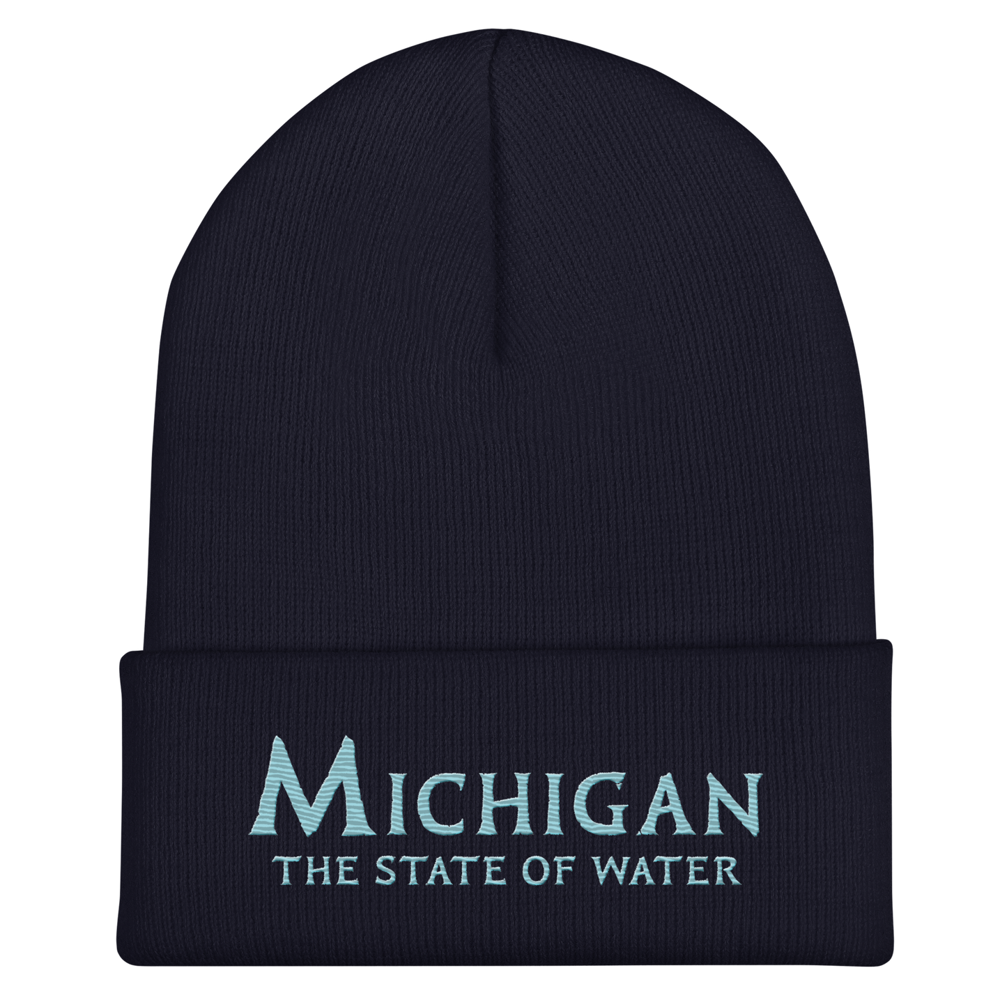 'Michigan The State of Water' Cuffed Beanie | Aquatic Sci-Fi Parody