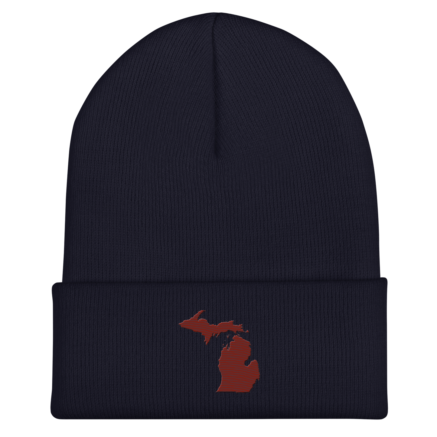 Michigan Cuffed Beanie | Cherryland Red Outline