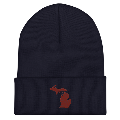 Michigan Cuffed Beanie | Cherryland Red Outline