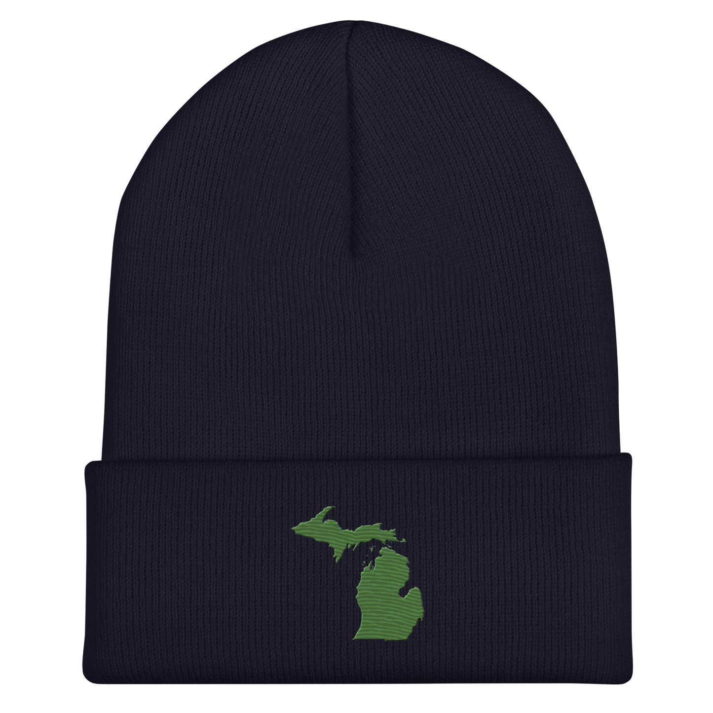 Michigan Cuffed Beanie | Pine Green Outline