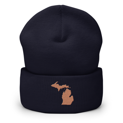 Michigan Cuffed Beanie | Copper Outline