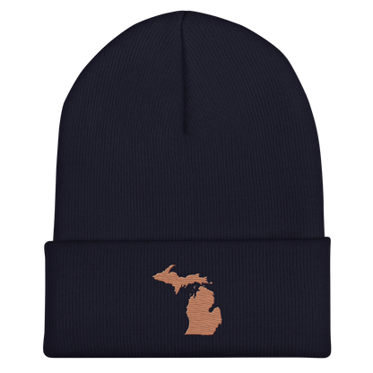 Michigan Cuffed Beanie | Copper Outline