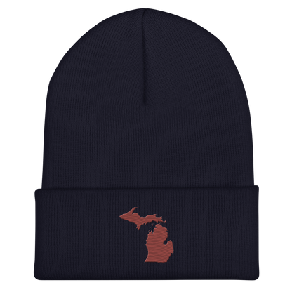 Michigan Cuffed Beanie | Ore Dock Red Outline