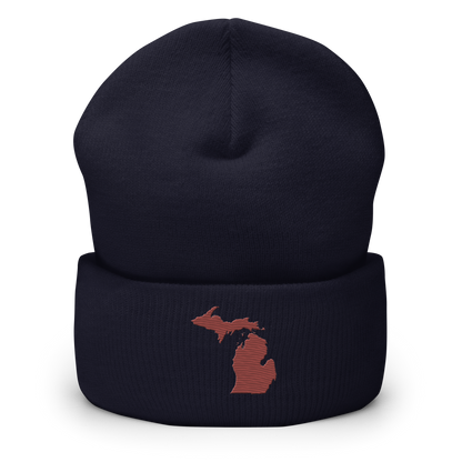 Michigan Cuffed Beanie | Ore Dock Red Outline