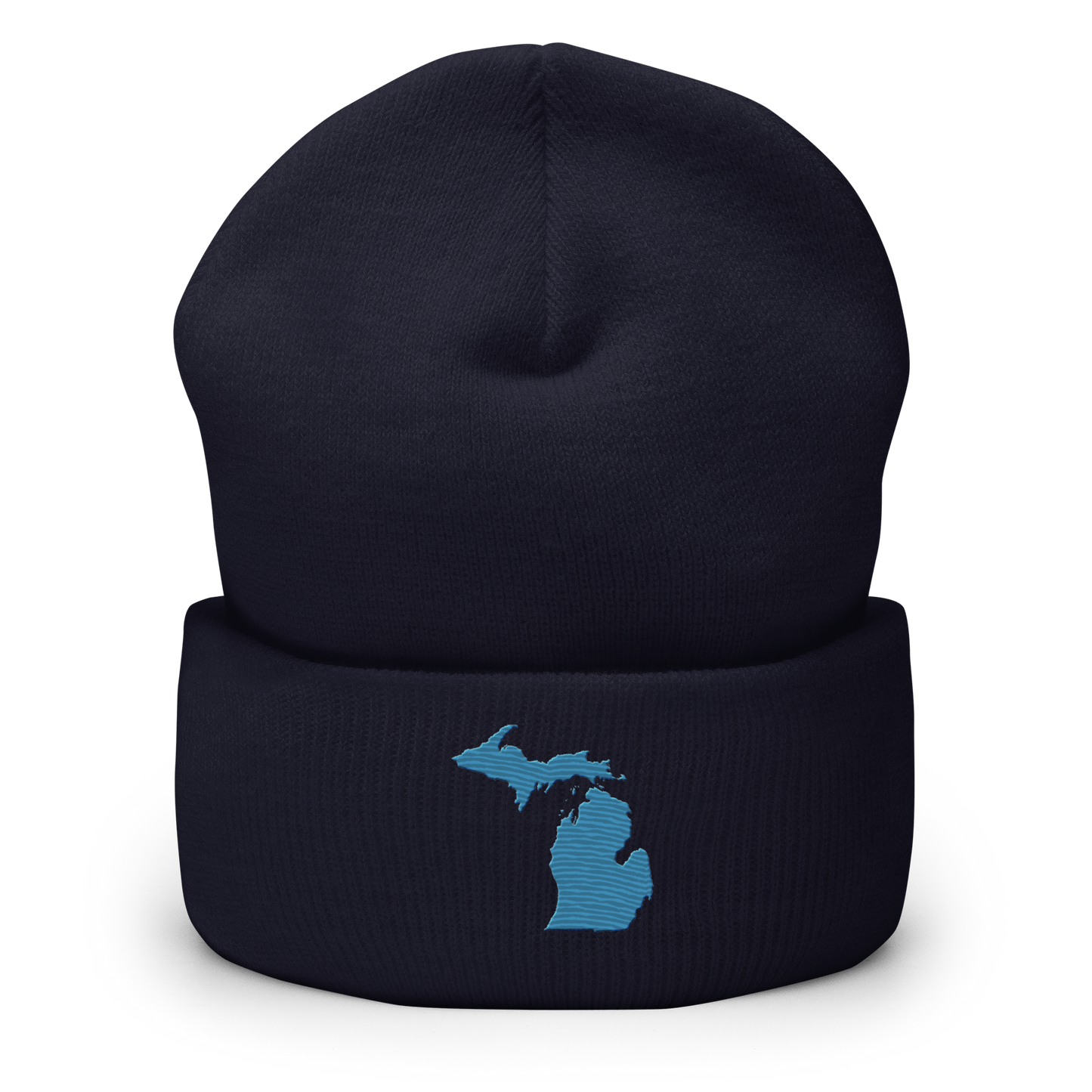 Michigan Cuffed Beanie | Traverse Blue Outline