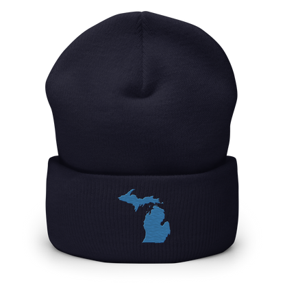 Michigan Cuffed Beanie | Superior Blue Outline