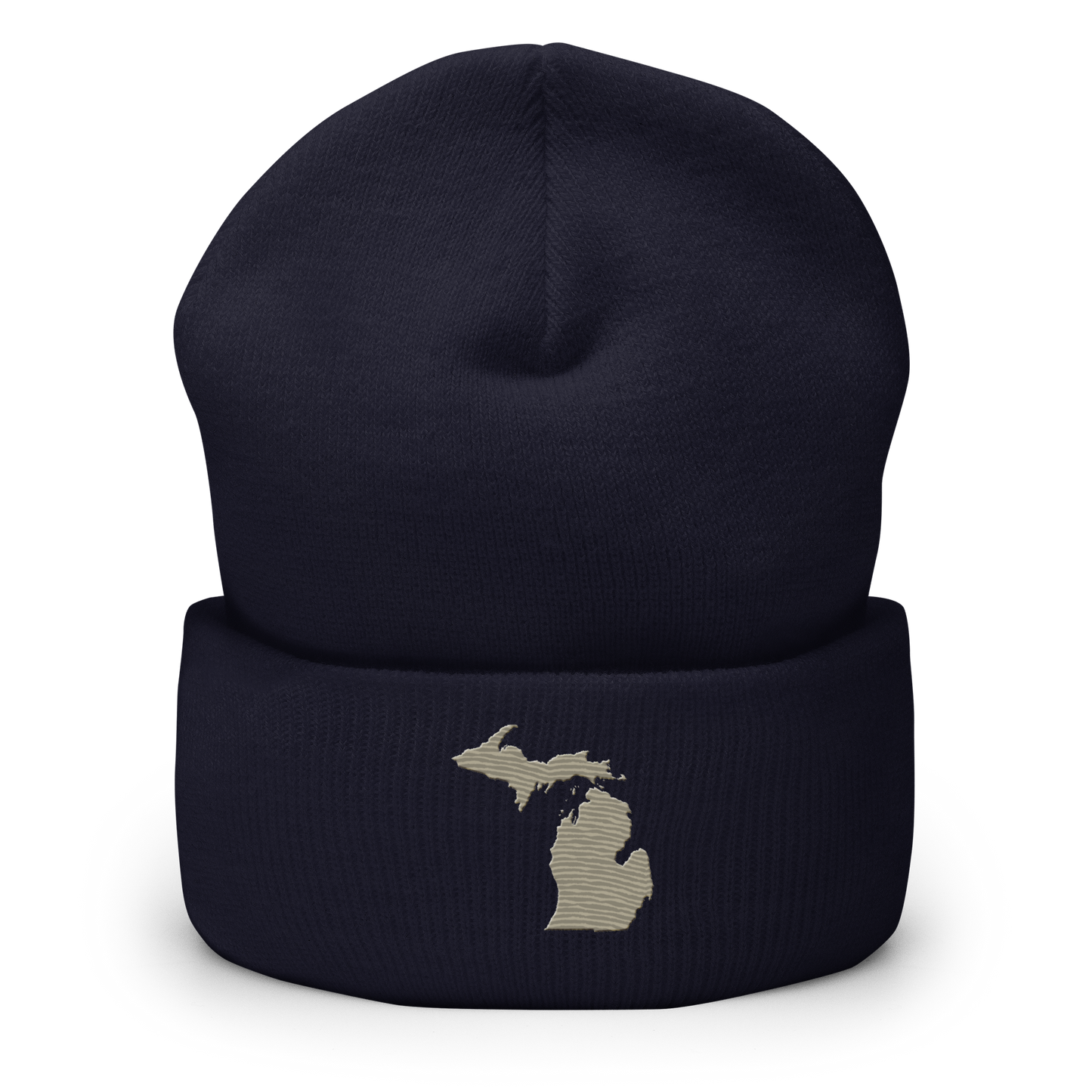 Michigan Cuffed Beanie | Petoskey Beige Outline