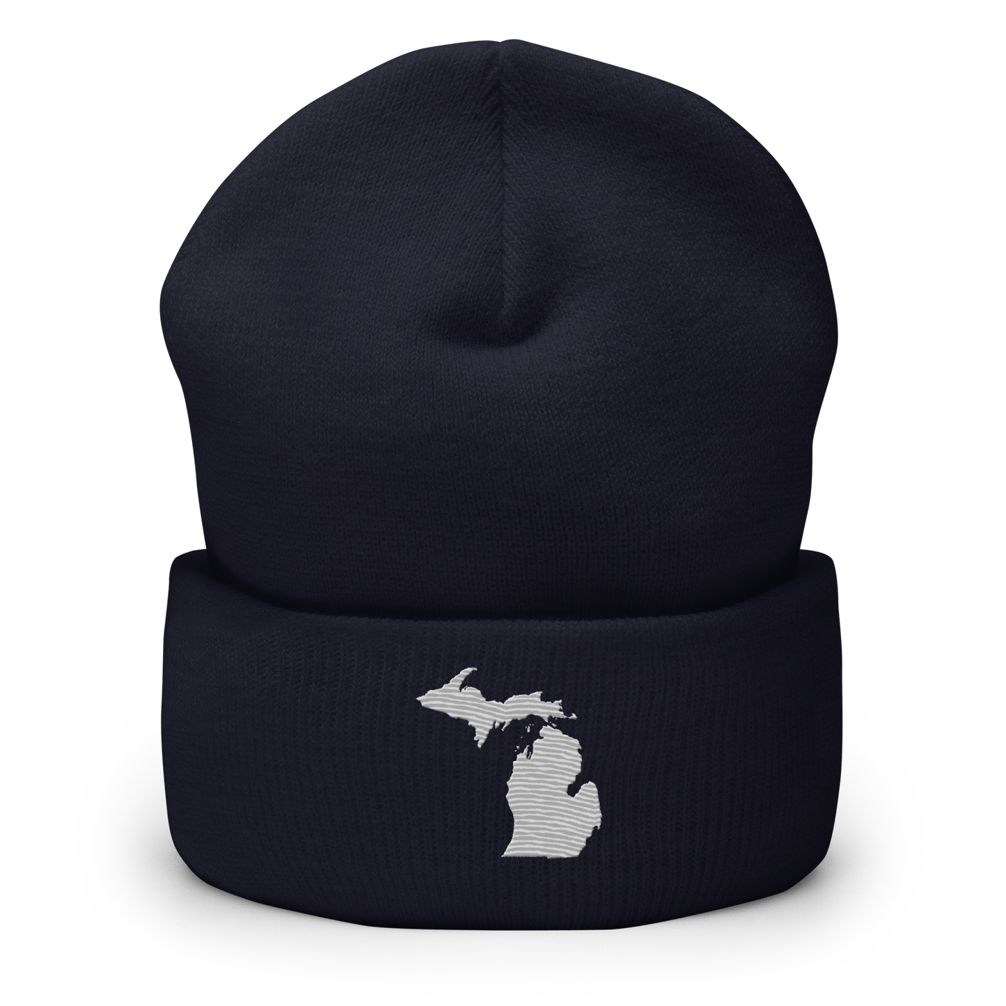 Michigan Cuffed Beanie | Platinum Outline