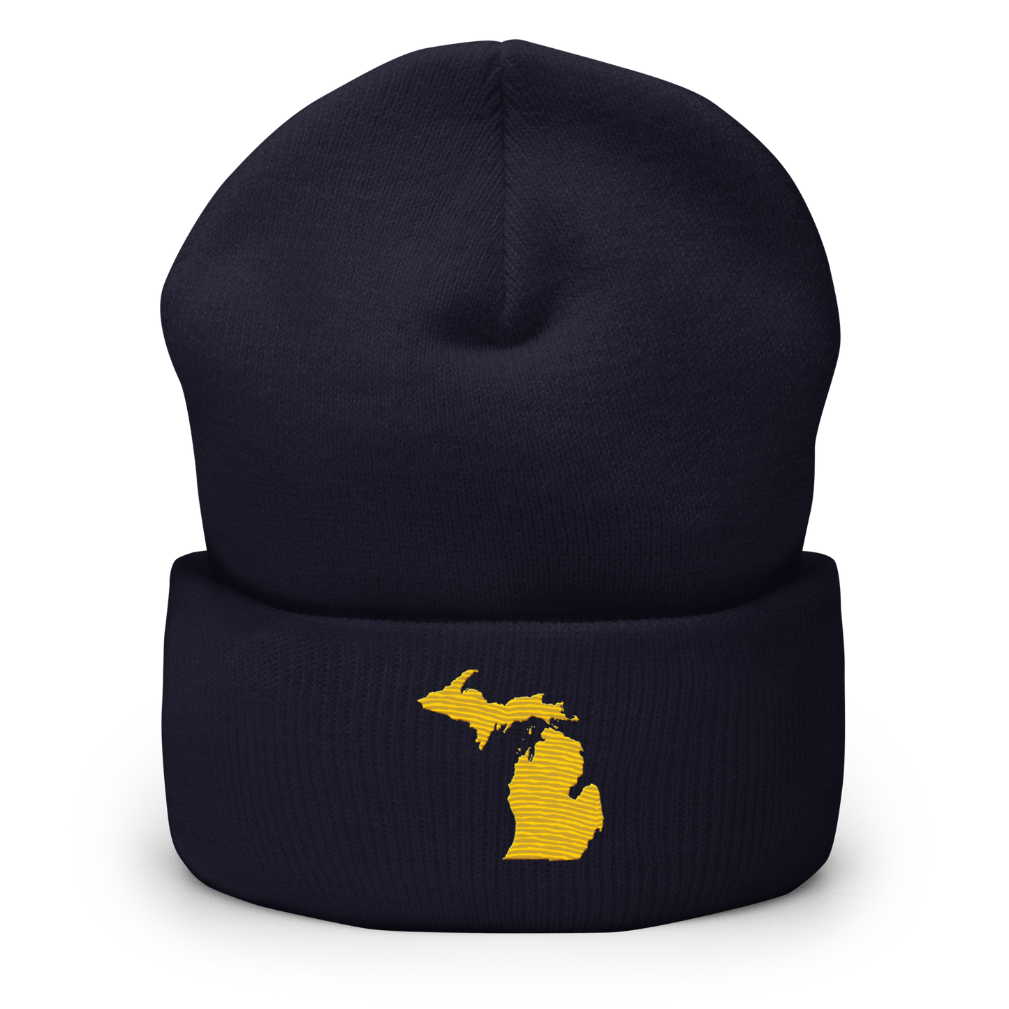 Michigan Cuffed Beanie | Maize Outline