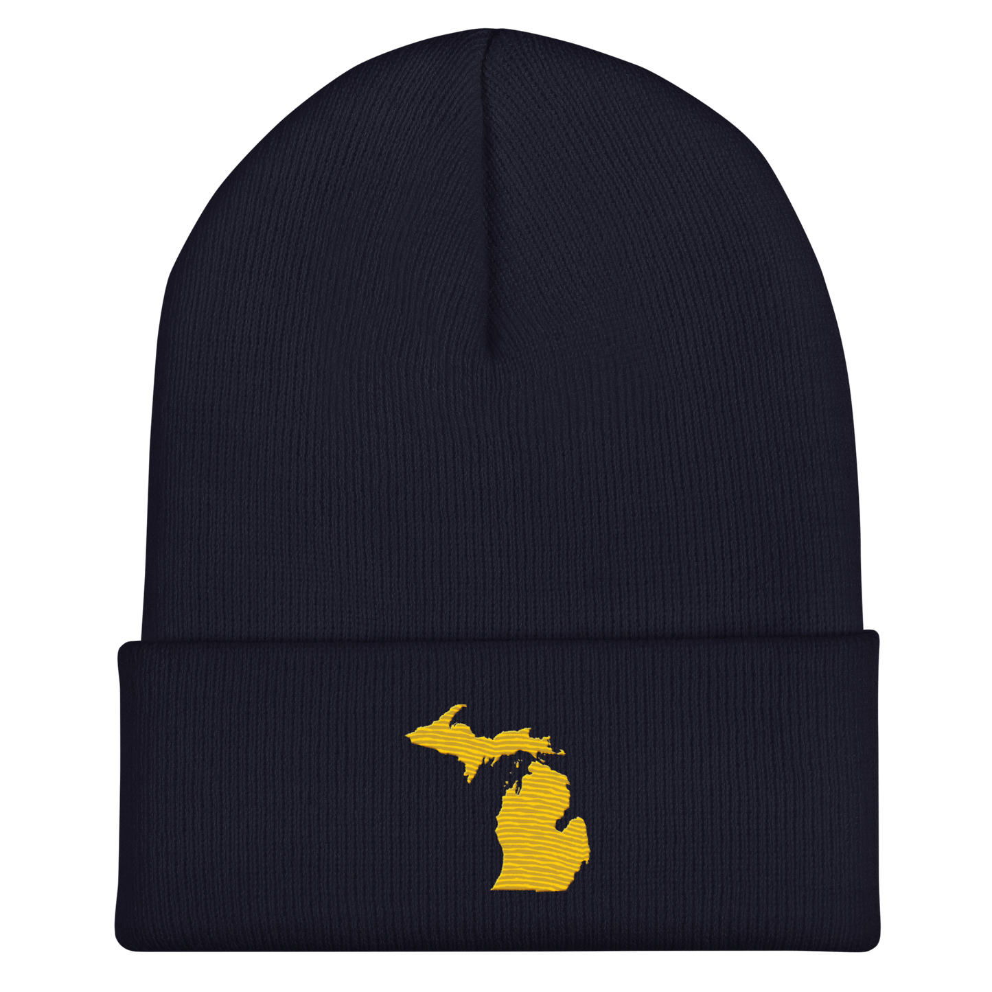 Michigan Cuffed Beanie | Maize Outline