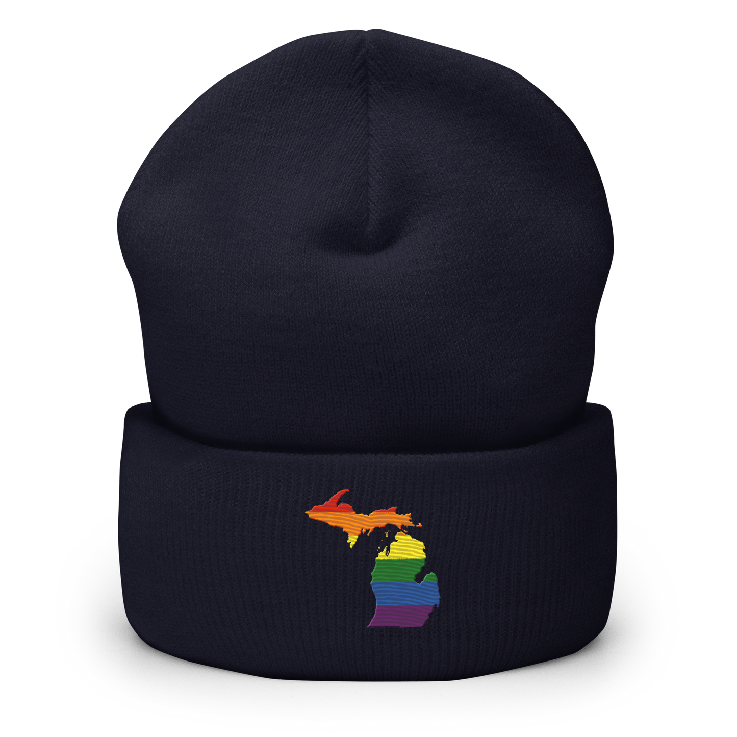 Michigan Cuffed Beanie | Rainbow Pride Outline